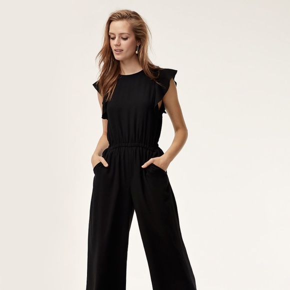 BNWOT⎜Aritzia Wilfred⎜FLEURETTE JUMPSUIT⎜BLACK - Picture 1 of 12